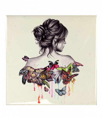 กระเบื้องสกรีนรูป Butterfly effect tiles